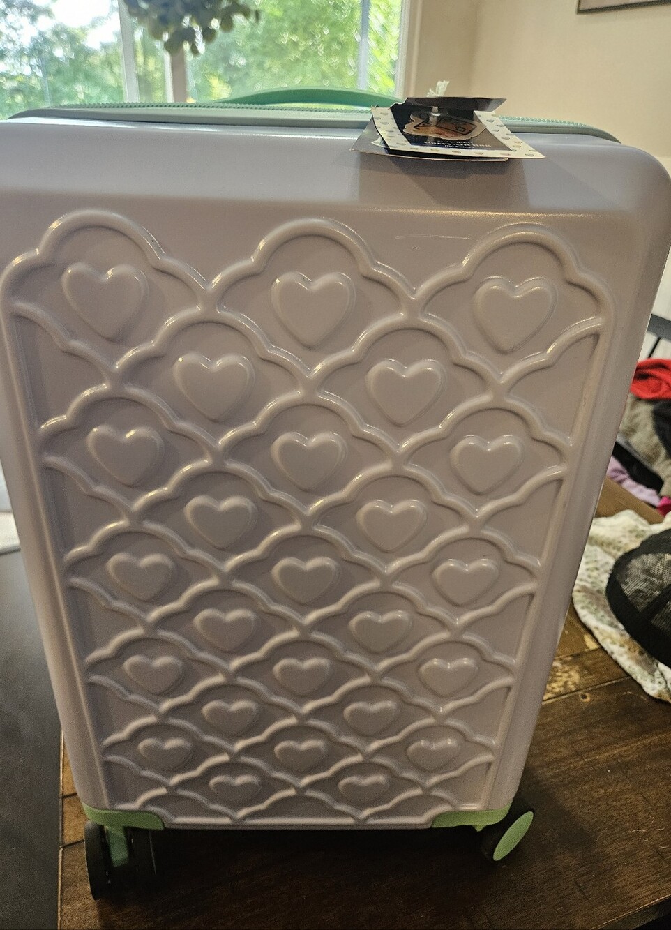 Target Roller Rabbit Heart Pattern Rolling Suitcase